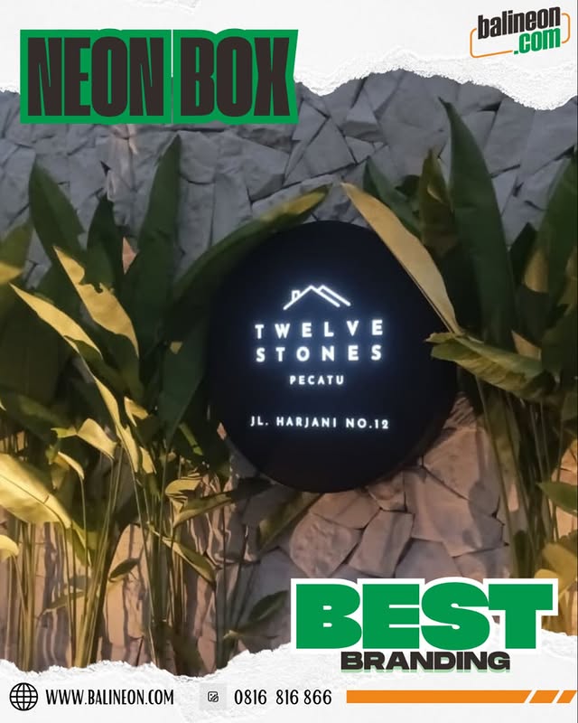 Jasa Neon Box Bulat Bali