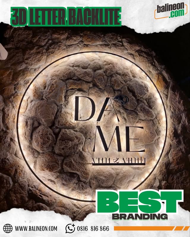 Jasa 3D Letter Backlite Bali