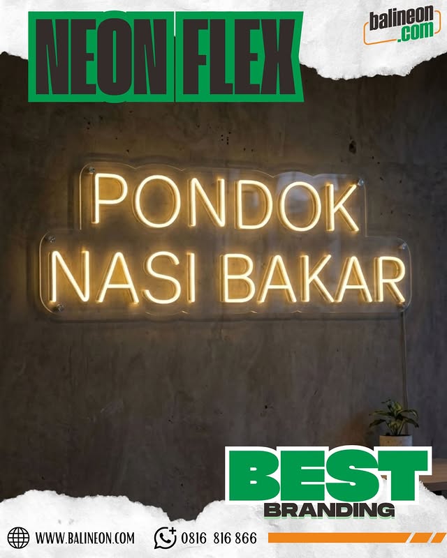 Tren Baru Neon Flex untuk Restoran Makan di Bali 2026