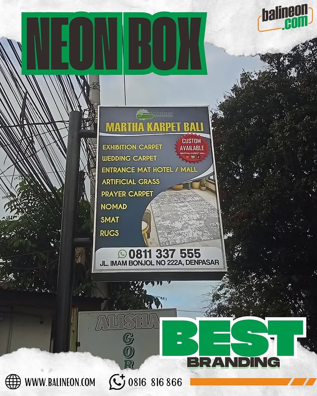 Mengapa Neon Box Toko Karpet Bali di 2026 Harus Custom?